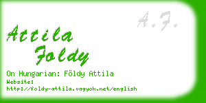 attila foldy business card